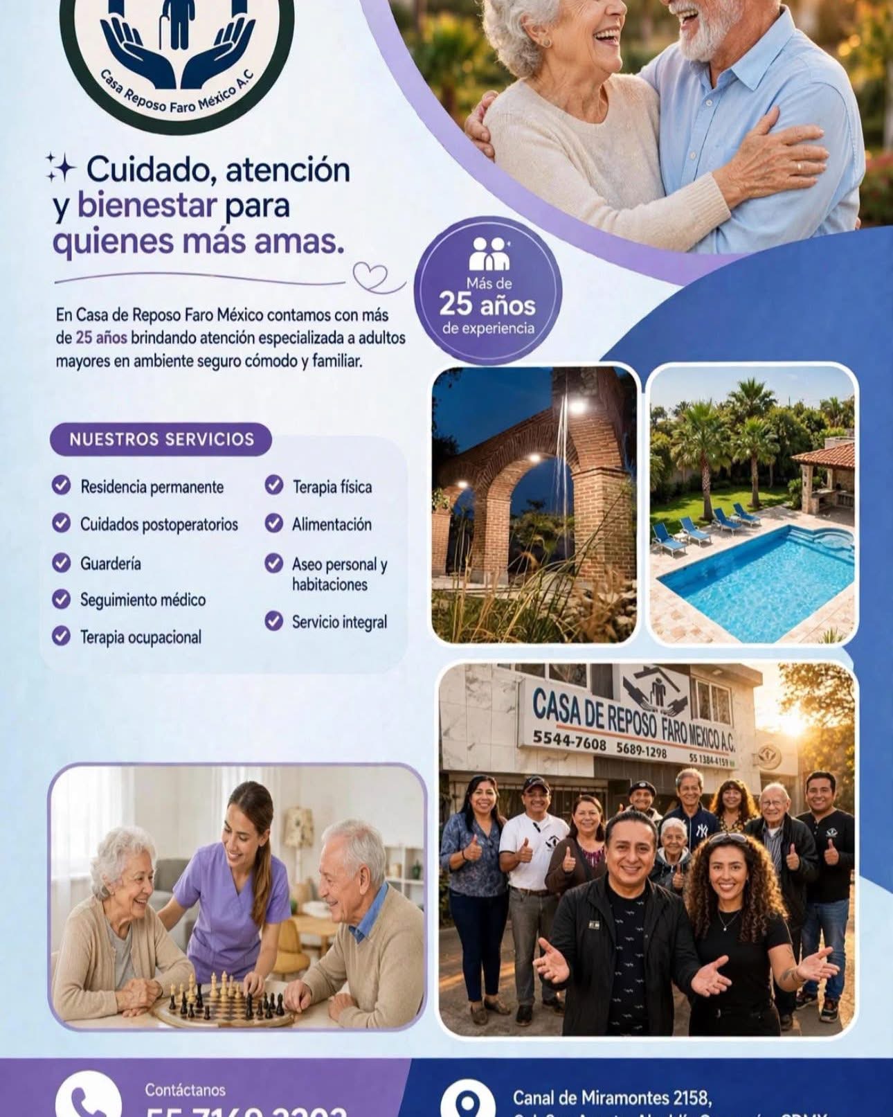Servicios e instalaciones de Casa de Reposo Faro México